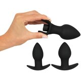Black Velvets Black Velvet - Komplet analnih vibratorjev z možnostjo polnjenja - 3 deli (črni) | Shoptok.si