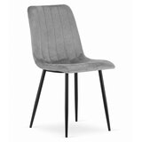 Lava stolica - svijetlosivi baršun / crne noge x 3 | shoptok.hr