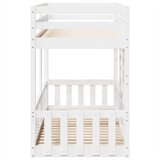 Krevet na kat bijeli 90 x 190 cm od masivne borovine | shoptok.hr