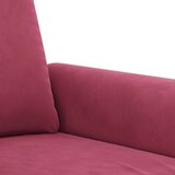  3-dijelni set sofa s jastucima crvena boja vina baršunasti | shoptok.hr