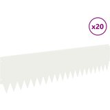  Ograda oko Travnjaka 20 pcs 103 x 25 cm Čelik Bijela | Eponuda.com