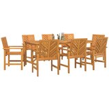  Vrtni set za objed 9 pcs Smeđa Čvrsto drvo akacije | shoptok.hr
