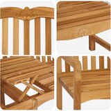 Ručni drveni klupko s ružama Prirodna 155 x 60 x 94 cm | shoptok.hr