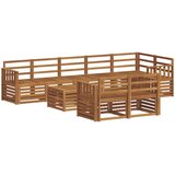  Set vanjskih sofa 9 kom. Prirodna Poliester | shoptok.hr