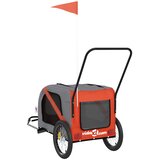 Prikolica za bicikl za ljubimce narančasto-siva tkanina/željezo | shoptok.hr