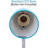 Aigostar - Stona lampa sa stezaljkom 1xE27/11W/230V plava/hrom | Eponuda.com