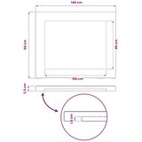  Pravokutni stolni vrh 140 x 60 x 3 cm Pravokutni - Bijela 90 x 55 x 3 5 cm Živi rub 1 strana | shoptok.hr