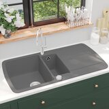 The Living Store Dvojno kuhinjsko pomivalno korito iz granita sivo - Kuhinjsko Korito, (21751131) | Shoptok.si