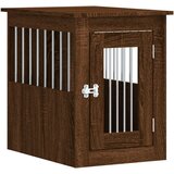 Namještaj s kavezom za pse boja smeđeg hrasta 45x62x59cm drveni | shoptok.hr