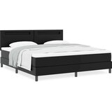 vidaXL Krevet s kutijom s madracem crni super king umjetna koža | shoptok.hr