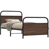vidaXL Posteljni okvir brez vzmetnice 90x190 cm rjav hrast inž. les Cene
