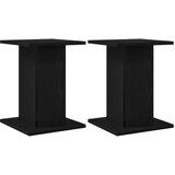 vidaXL Stojalo za rastline Črni hrast Les 30 x 30 x 40 cm | Shoptok.si