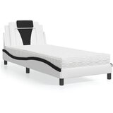  Krevet Viana s madracem bijelo-crni 90 x 200 cm od umjetne kože | shoptok.hr