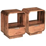 vidaXL noćni ormarić s ladicom od masivnog drva šišama 40 x 30 x 50 cm Cijene