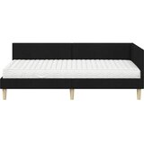  Kutni krevetni okvir s madracem 2 kom. Crna 80 x 200 cm tkanina | Shoptok.si