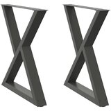  Noge za blagovaonski stol 2 kom. antracit 70 x (72-73,3) cm čelik | shoptok.hr
