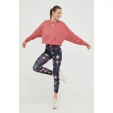 Adidas Dukserica za jogu Studio za žene, boja: ružičasta, glatka