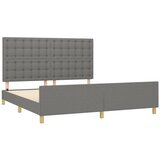  Okvir za krevet bez madraca tamnosivi 160x200 cm od tkanine | shoptok.hr