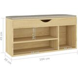 vidaXL klupa za cipele s jastukom boja hrasta 104x30x49 cm od iverice | shoptok.hr