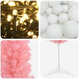  Umjetno usko božićno drvce s kuglicom 120 cm 150 LED lampica | shoptok.hr