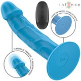 Intense Phoebe Realistic Vibrator with Suction Cup & Remote Control Blue | Shoptok.si