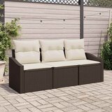  Set sofe s jastukom 3 pcs Smeđa poliratan | shoptok.hr