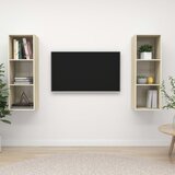 vidaXL Zidni TV ormarići 2 kom boja hrasta sonome od iverice Cijene