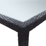 Poli Vrtni blagovaonski stol crni 200 x 150 x 74 cm od poliratana | shoptok.hr
