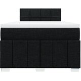  Krevet box spring s madracem crni 120 x 190 cm od tkanine Slike