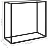  Konzolna mizica prozorna 80x35x75 cm kaljeno steklo, (20715674) | Shoptok.si