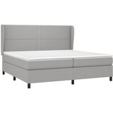  s oprugama i madracem svjetlosivi 200 x 200cm od tkanine | shoptok.hr