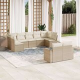  9-dijelni set vrtnih sofa s jastucima bež od poliratana | shoptok.hr