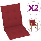 vidaXL Blazine za vrtne stole 2 kosa vinsko rdeče 100x50x3 cm Cene