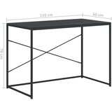  Stol za računalo crni 110 x 60 x 70 cm konstruirano drvo | shoptok.hr