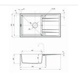 Deante Eridan ZQE G113 ugradna METALLIC Graphite 860x500/209mm | Eponuda.com