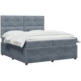 Boxspring krevet s madracem Tamnosiva 200 x 200 cm Baršun | shoptok.hr