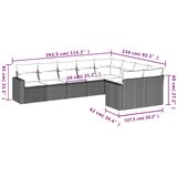  9-dijelni set vrtnih sofa od poliratana s jastucima svjetlosivi | shoptok.hr