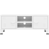 The Living Store Industrijski TV ormarić bijeli 105 x 35 x 42 cm metalni | shoptok.hr