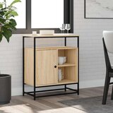 vidaXL Komoda dimljeni hrast 69x35x80 cm inženirski les | Shoptok.si