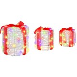 vidaXL Dekoracija Darilne Škatle 3 pcs barvito 20 x 20 x 21 cm Akril | Shoptok.si