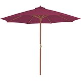  Vrtni suncobran s drvenom šipkom 300 cm bordo | Eponuda.ba