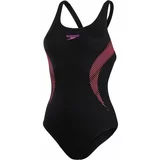 Speedo PLACEMENT MUSCLEBACK Ženski sportski kupaći kostim, crna, veličina