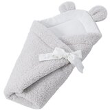 MeowBaby Zavitek za dojenčka v slonokoščeni barvi z jagenjčkom 35x65 cm - | Shoptok.si