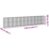  Gabionska košara s poklopcem 1100x100x200 cm pocinčano željezo | shoptok.hr