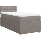 vidaXL Box spring postelja z vzmetnico taupe 100x200 cm blago, (21309964) | Shoptok.si
