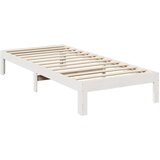 vidaXL Okvir kreveta bez madraca bijeli 90 x 200 cm masivna borovina | shoptok.hr