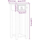  Stalak za biljke Bijelo 30 x 30 x 73 cm Čvrsto borovo drvo - Bijelo | shoptok.hr