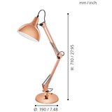 Eglo 94704 - Stona lampa BORGILLIO 1xE27/40W/230V | Eponuda.com
