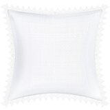 AVIZAR Komplet 2 prevlek za blazine 45x45 cm Cvetlični čipkasti rob, Bela, (21747209) | Shoptok.si