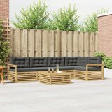  Set vanjskih sofa 6 kom. Bijela i antracit Poliester | shoptok.hr